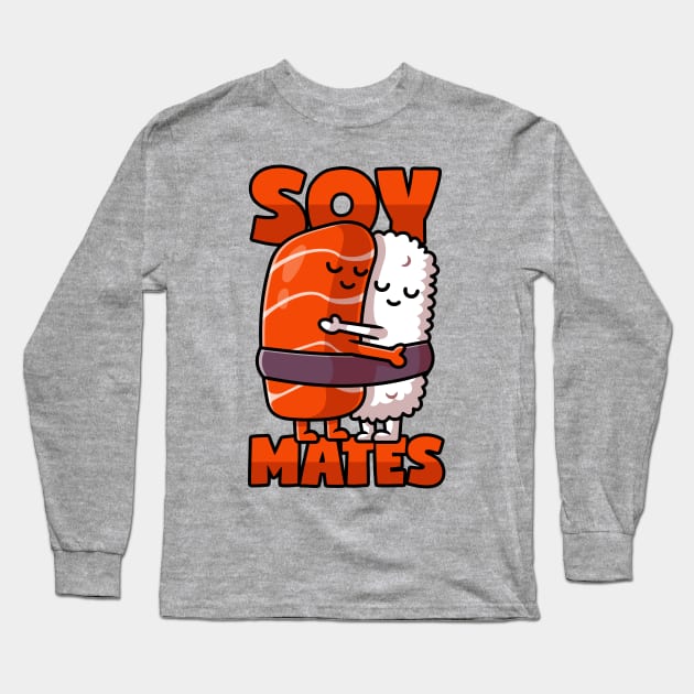 Sushi Soul Mates with Soy Sauce Long Sleeve T-Shirt by voidea
